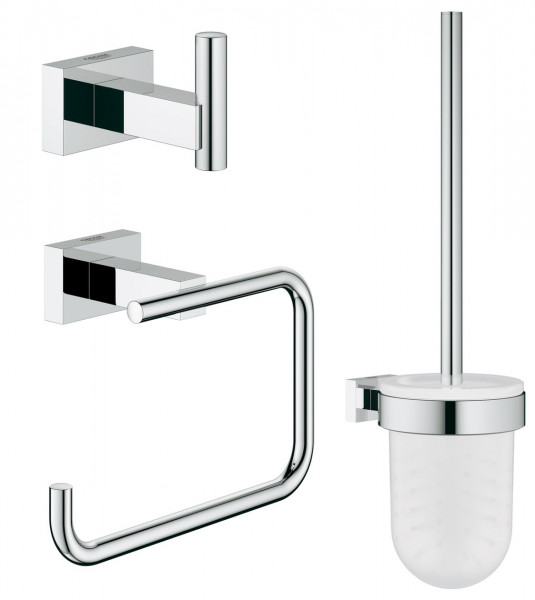 Grohe Essentials Cube Bathroom Accessories Set Toilet 3 en 1