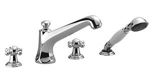 Villeroy and Boch Bath Mixer Tap Madison By Dornbracht  Deck-mounted with Hand Shower Set 27502360-00