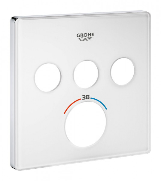 Grohe Rosette Flush-mounted thermostat Rosette SmartControl square 3 push buttons Moon White