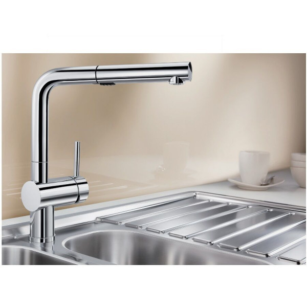 Blanco Pull Out Kitchen Tap LINUS-S Vario Chrome