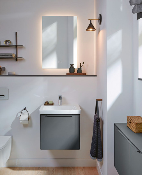 Cloakroom Vanity Unit Villeroy and Boch Subway 3.0 1 pull-out, washbasin in the middle 392x473x432mm Graphite/Monochrome