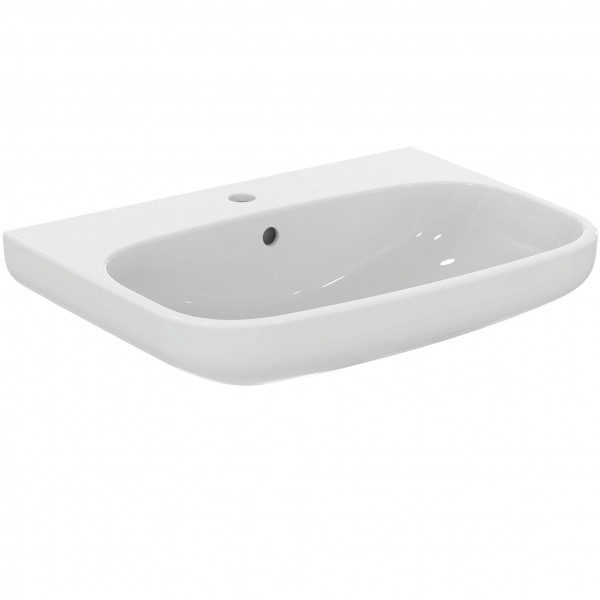 Wall Hung Basin Ideal Standard i.life A 1 hole, With overflow 650x150x480mm White