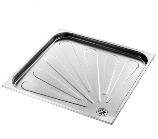 Square Shower Tray Polished Stainless Steel 800 x 800 mm 150300