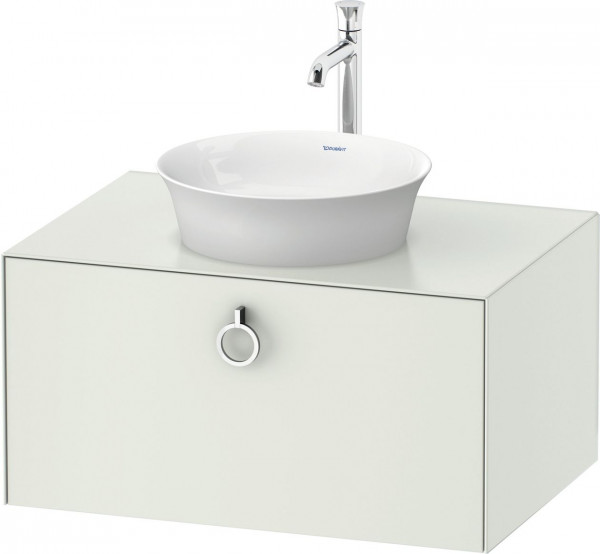 Vanity Unit For Countertop Basin Duravit White Tulip 1 drawer, handle 800x408mm White silk matt WT498003636