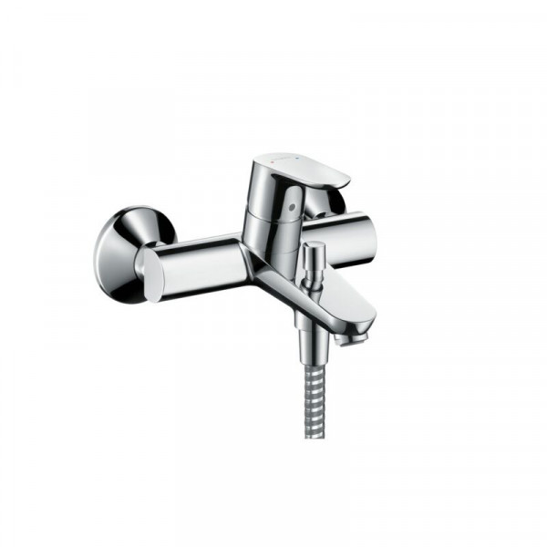 Hansgrohe Focus Chrome Single Lever Bath/Shower Wall Mounted Tap 1/2" for exposed installation
