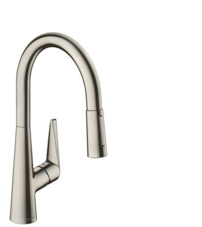 Pull Out Kitchen Tap Hansgrohe Talis M51 EcoSmart, 2 sprays Stainless Steel Finish