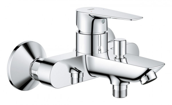Wall Mounted Bath Shower Mixer Tap Grohe BauEdge intrinsically safe Chrome