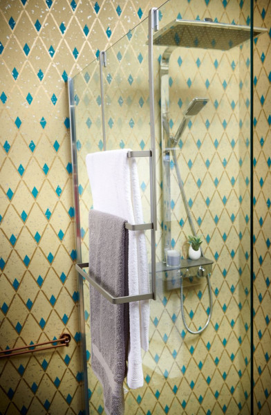 Allibert Wall Mounted Towel Rack LOFT-GAME 400x700x110mm Matt Grey