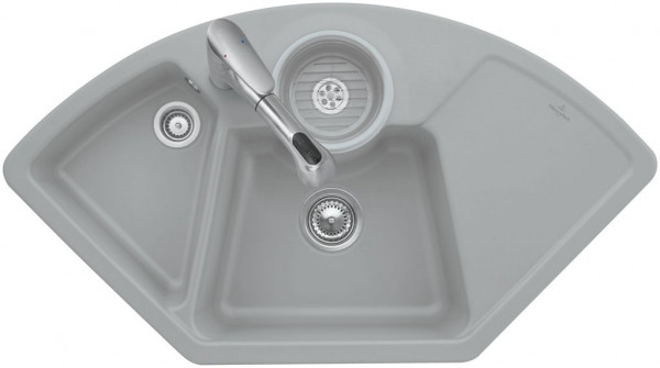 Villeroy and Boch Corner Sink Solo Chromite CeramicPlus 670801J0HL1