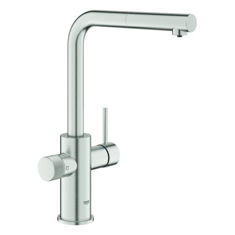 Single Hole Mixer Tap Grohe GROHE Blue Pure Supersteel