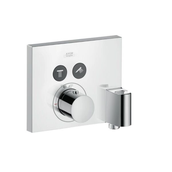 Bathroom Tap for Concealed Installation ShowerSelect Square thermostatic tap Axor