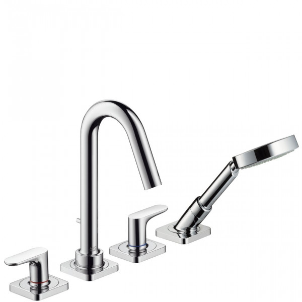 Axor Deck Mounted Bath Tap Citterio M Finishing set mixer 4 hole with Rosettes