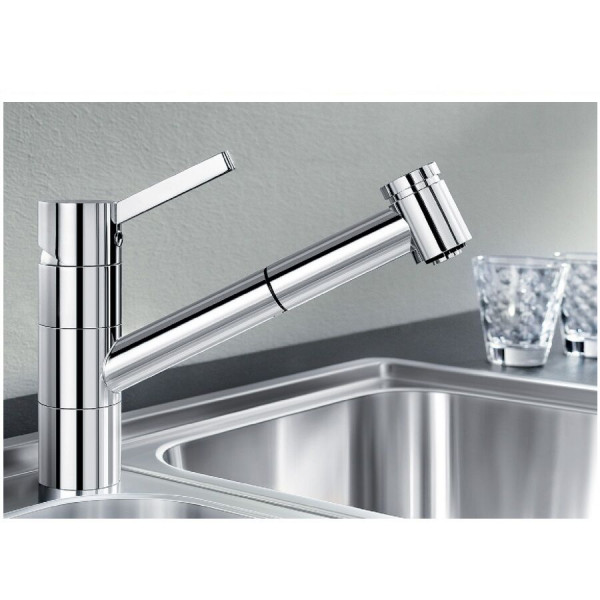 Blanco Pull Out Kitchen Tap TIVO-S Low pressure Chrome