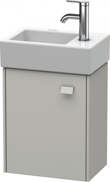 Cloakroom Vanity Unit Duravit Brioso 1 left-hinged door, for Lav. Vero Air 364mm Concrete Grey Matt BR4049L0707