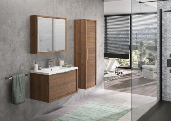 Allibert Bathroom Mirror Cabinet SORENTO 800x690x170mm Kendal Oak 243008