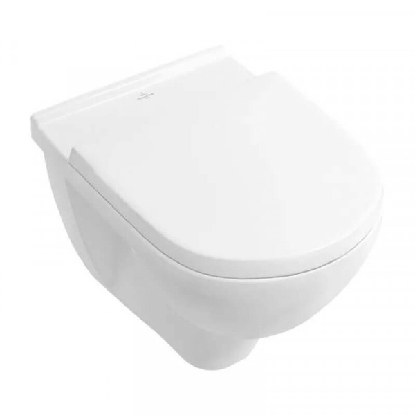 Villeroy and Boch Wall Hung Toilet O.novo Compact White Toilet Seat Soft Close Quick Release 5688HR01