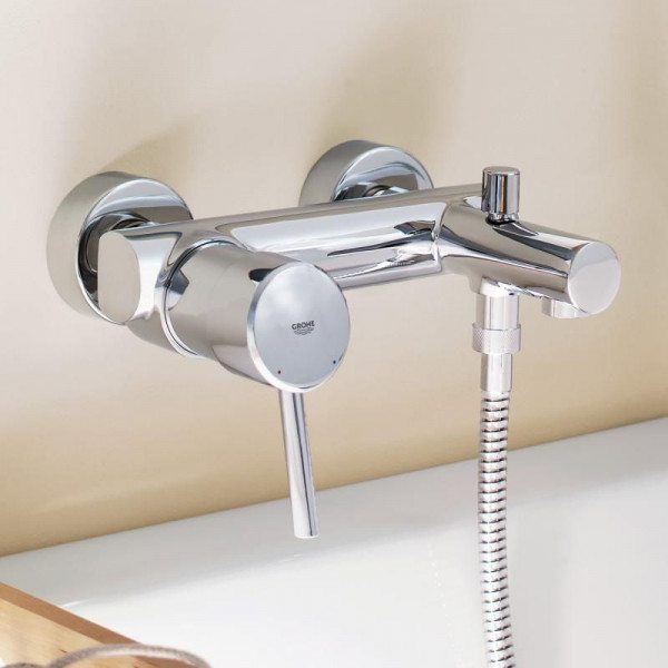 Grohe Concetto Chrome Single Lever Bath/Shower Wall Mounted Tap 1/2" for exposed installation