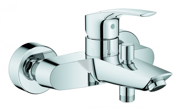 Wall Mounted Bath Shower Mixer Tap Grohe Eurosmart intrinsically safe Chrome