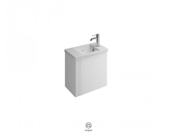 Bathroom Set Burgbad Eqio Glass washbasin, 1 drawer unit 530x520mm Customisable SFPF053-PN258