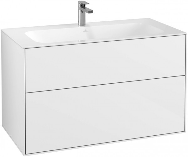 Villeroy and Boch Vanity Unit Finion 996x591x498mm G02000PD Glossy White Lacquer