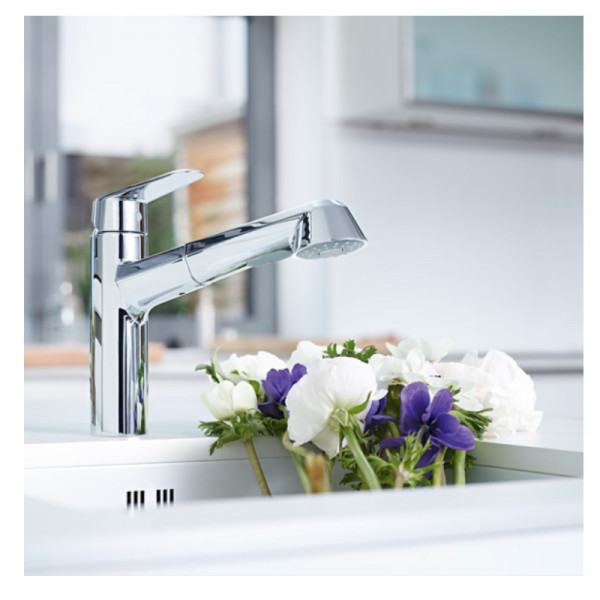 Grohe Pull Out Kitchen Tap Eurodisc Cosmopolitan