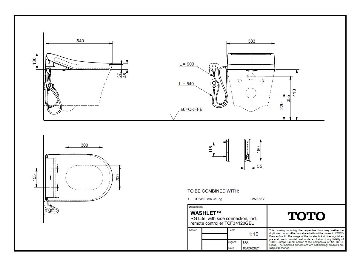 TOTO ウォシュレット TCF6543 SC1 - 生活家電