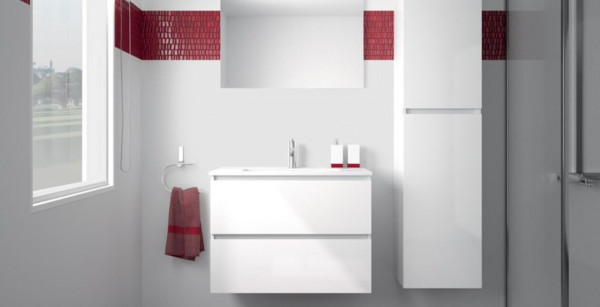 Allibert Vanity Unit LIVO drawers 600x600x460mm Glossy White Laquered