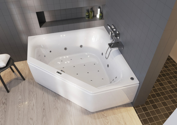 Riho Whirlpool Bath Corner Austin Joy Version Left 1450x800x1450mm White