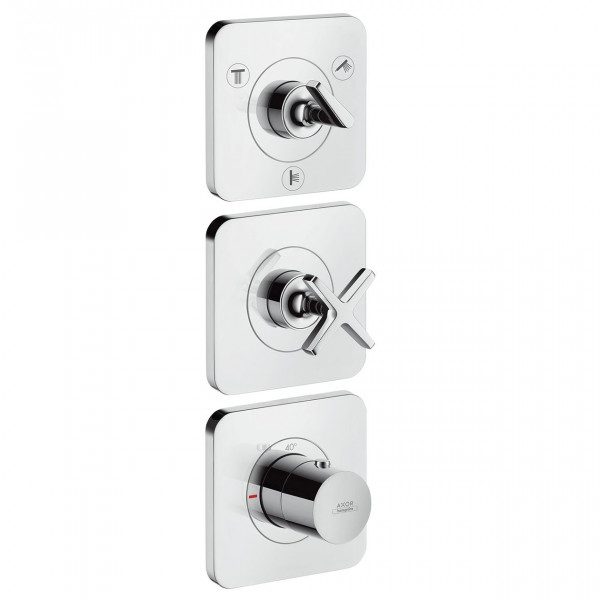 Bathroom Tap for Concealed Installation Citterio E Finishing set Rosettes with 3x12 12 Flush thermostatic Axor