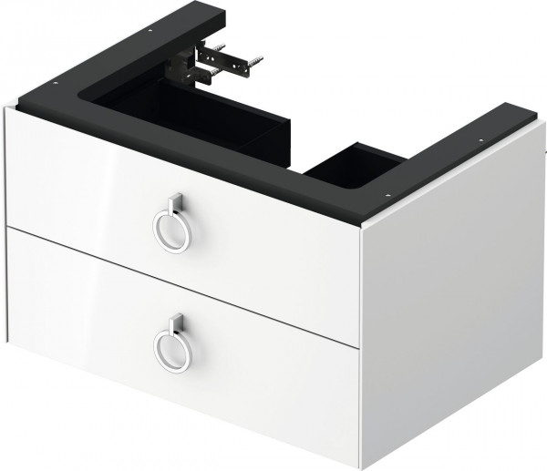 Vanity Unit Built-In Basin Duravit White Tulip 2 drawers, handles 684x410mm White high gloss WT435108585