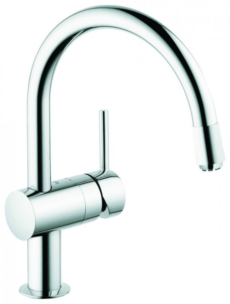 Grohe Pull Out Kitchen Tap Minta Rounded