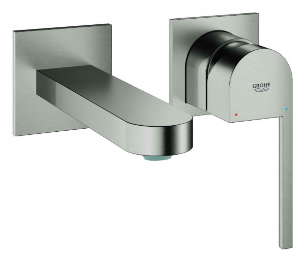Grohe 3 Hole Basin Tap GROHE Plus Brushed Hard Graphite