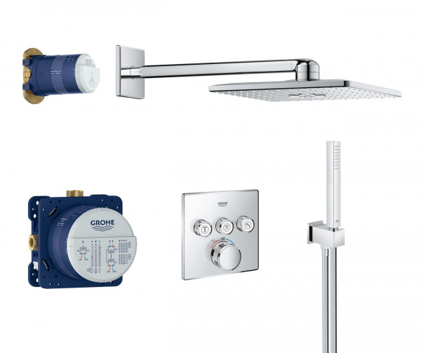 Concealed Shower Grohe Grohtherm SmartControl thermostatic 3jet Chrome