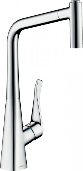 Pull Out Kitchen Tap Hansgrohe Metris M71 sBox 2jet 320mm Chrome