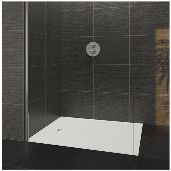 Riho Rectangular Shower Tray Velvet Sole 1800x30x900mm White