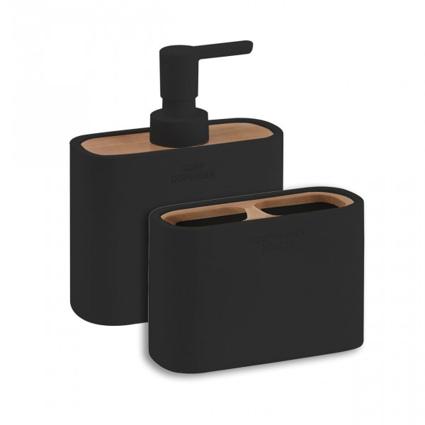 Gedy MELBOURNE 2-piece accessory set Black Mat