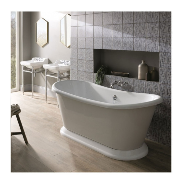 Freestanding Bath Bayswater Traditional 1690mm Gloss White