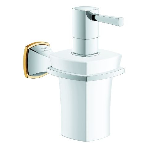 Wall Mounted Soap Dispenser Grohe Grandera Chrome/Gold