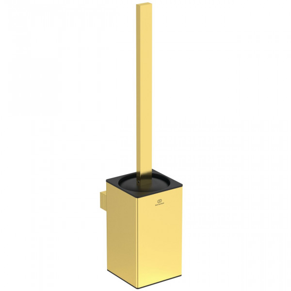 Ideal Standard Toilet Brush Holder CONCA square 81x110x403mm Brushed Gold