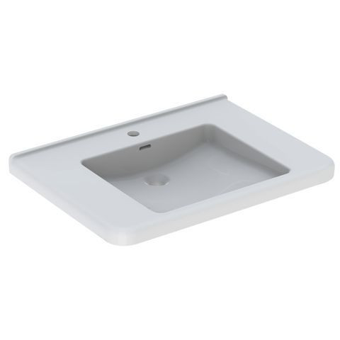 Geberit Disabled Sink Renova Comfort 1 Hole Overflow Visible 750x155x550mm White