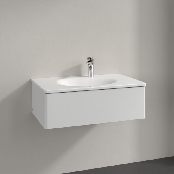 Vanity Unit Built-In Basin Villeroy and Boch Antao 1 drawer 788x256x496mm Glossy White Laquered