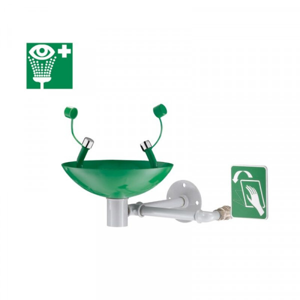 Delabie Manually operated wall safety eyewashers including Green 195 mm 9102