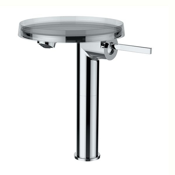 Tall Basin Tap Laufen KARTELL with decorative disc without drain insert 132xx257mm Chrome