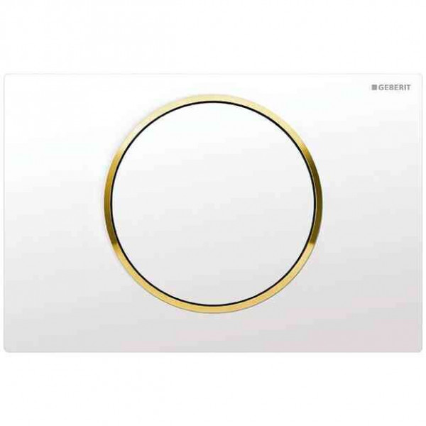 Geberit Flush Plate Sigma10 White/Gold Plastic 164 x 246 x 14mm 115758KK5