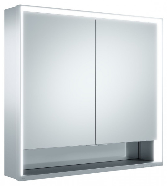 Bathroom Mirror Cabinet Keuco Royal Lumos 2 doors 700 mm Silver anodised